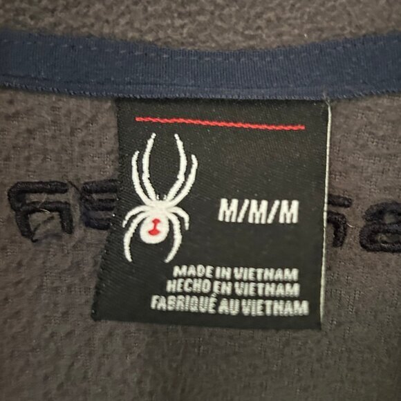 Spyder Men's Transport 1/4 Zip Pullover Sweatshirt--gray fleece sz M - Picture 11 of 16